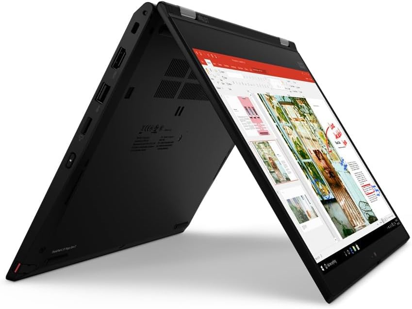 Refurbished Lenovo ThinkPad L13 Yoga Gen 2 2-in-1 - tent mode rear view