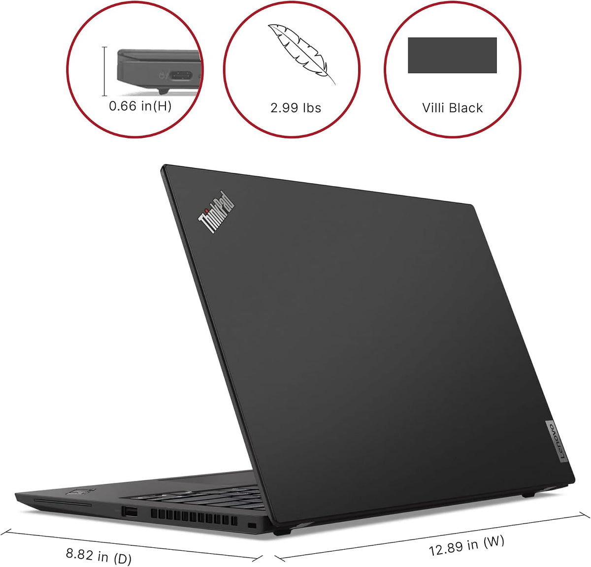 Refurbished Lenovo ThinkPad T14s Gen 2i - rear view