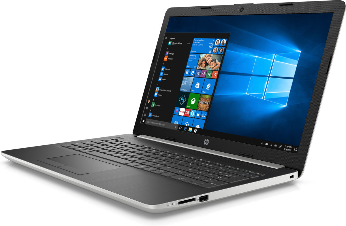 HP 15-da0392TX Laptop i7-8550U 16GB RAM 480GB SSD 15.6" Win 11 Silver - Very Good