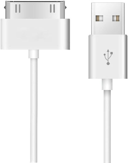 Generic iPhone USB to 30-pin Cable Charger and 5w Wall Plug (iPhones 1-4) 3ft