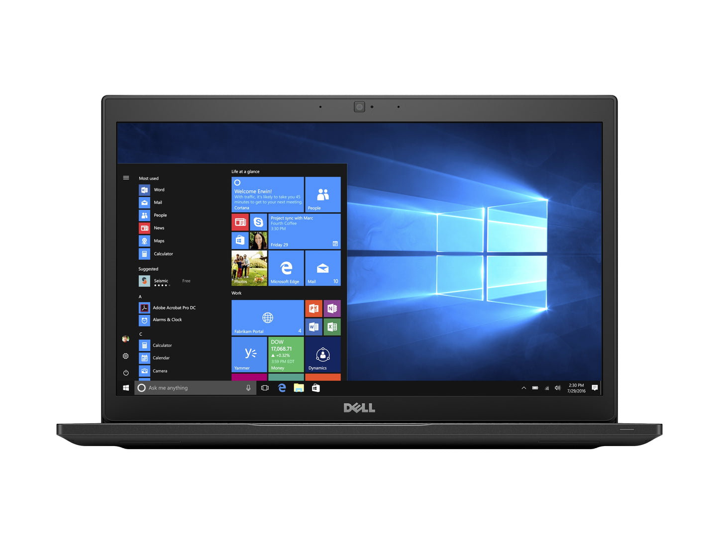 Dell Latitude 7490 front view