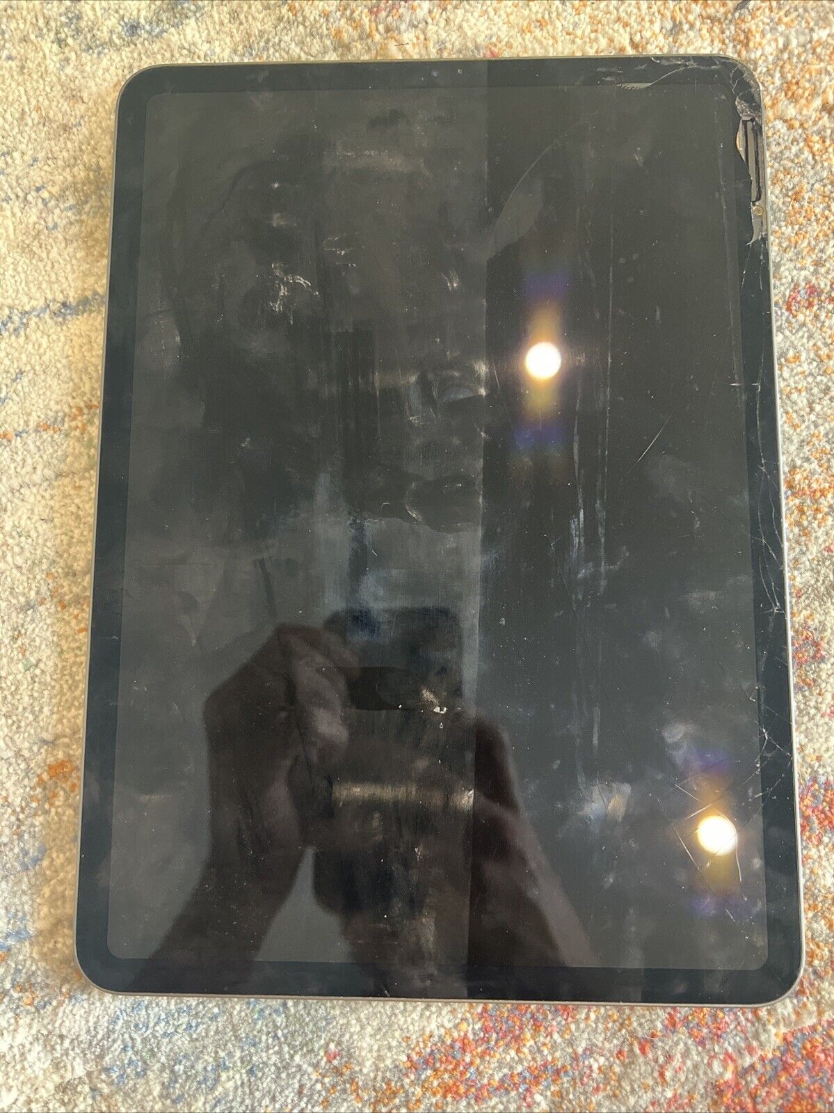 Apple iPad Pro 1st Gen. 64GB, Wi-Fi, 11 in - Space Grey CRACKED BAD BATT