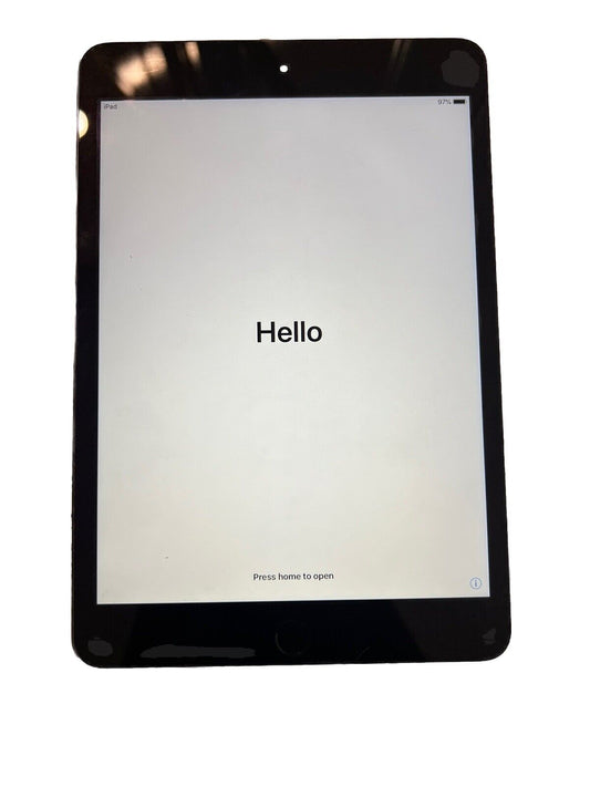 Apple iPad mini 3 64GB, Wi-Fi Unlocked), 7.9in - Space Grey - NO CAMERA