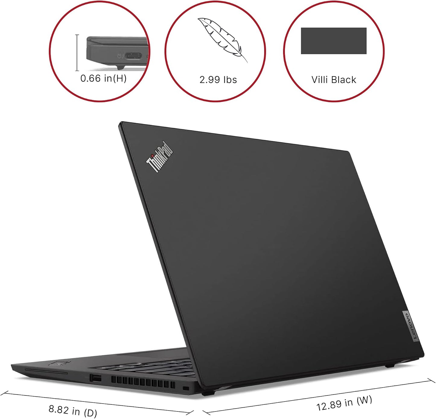 Refurbished Lenovo ThinkPad T14s Gen 2i - rear view