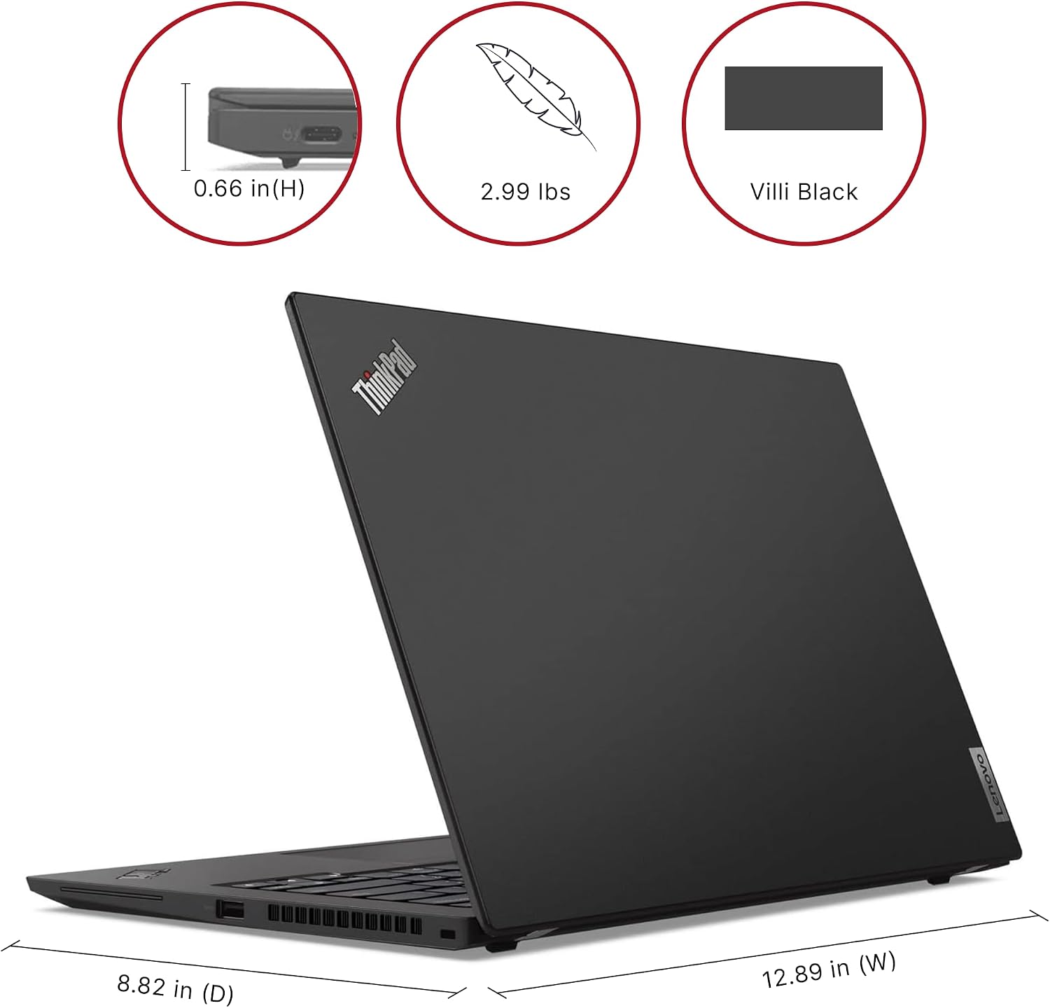 Refurbished Lenovo ThinkPad T14s Gen 2i - rear view