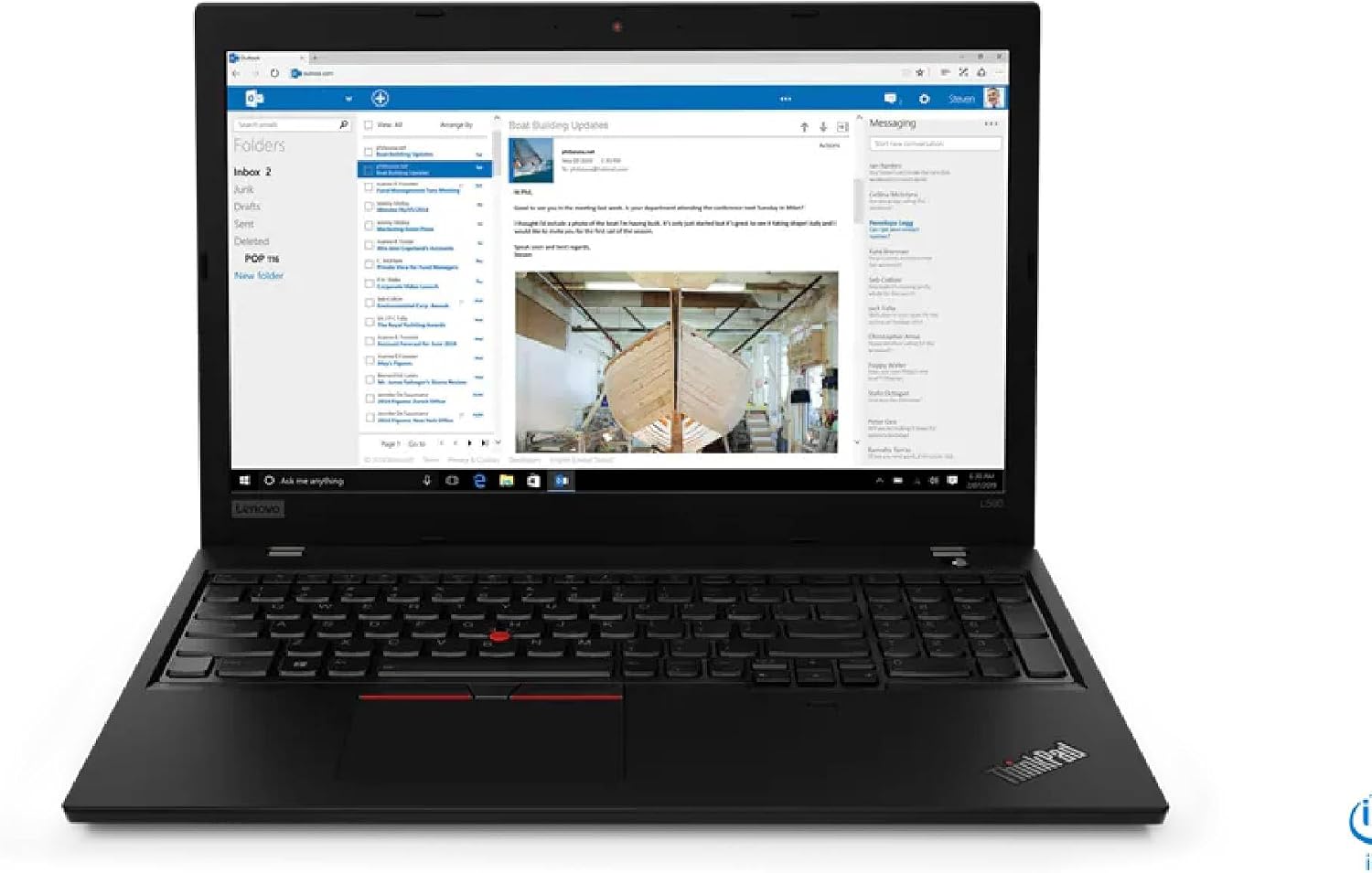 Refurbished Lenovo ThinkPad L590 - front view