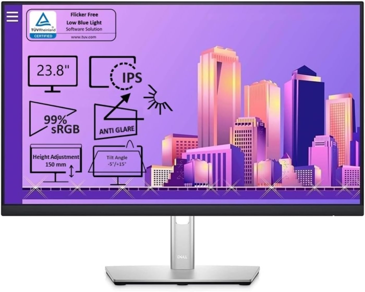 Dell P2422H 24" LCD Monitor DP HDMI VGA - Value Gadgets
