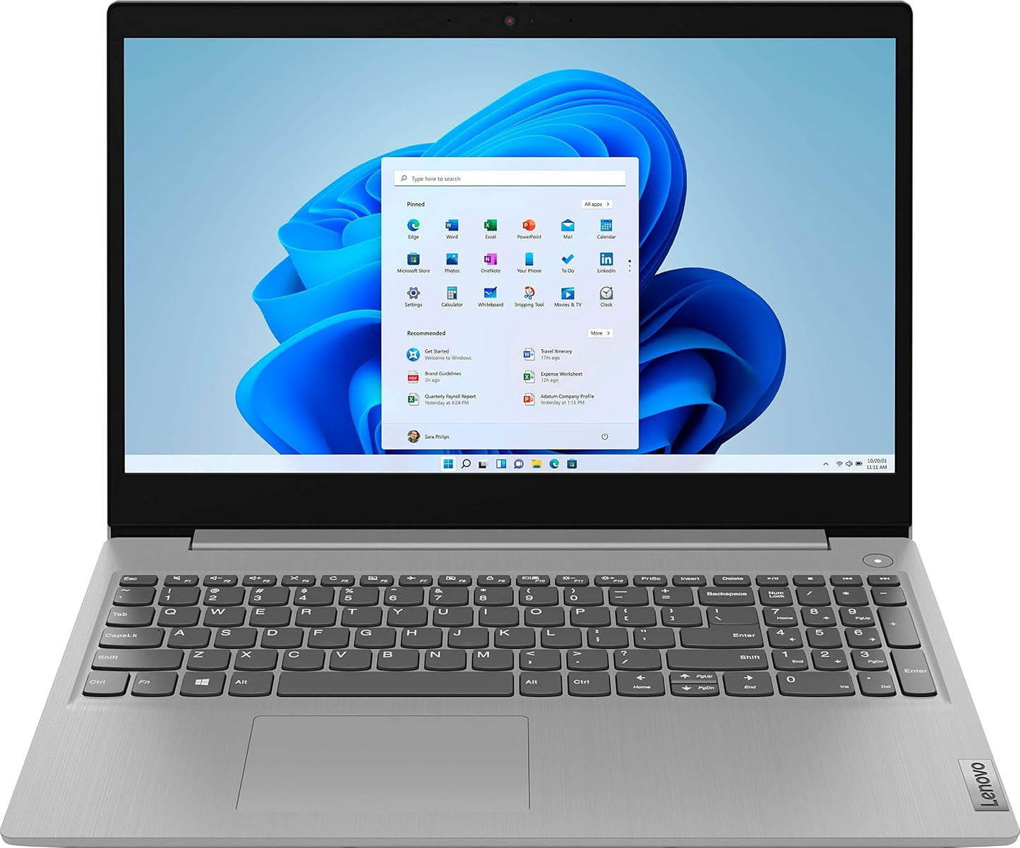 Refurbished Lenovo IdeaPad 3 15ADA05 15.6 inch - front view