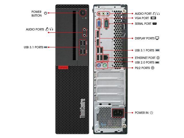 Lenovo ThinkCentre M910s SFF i5-7400 8GB RAM 256GB SSD Win 10- Very Good Refurbished - Value Gadgets
