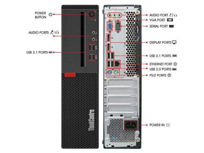 Lenovo ThinkCentre M910s SFF i5-7400 8GB RAM 256GB SSD Win 10- Very Good Refurbished - Value Gadgets