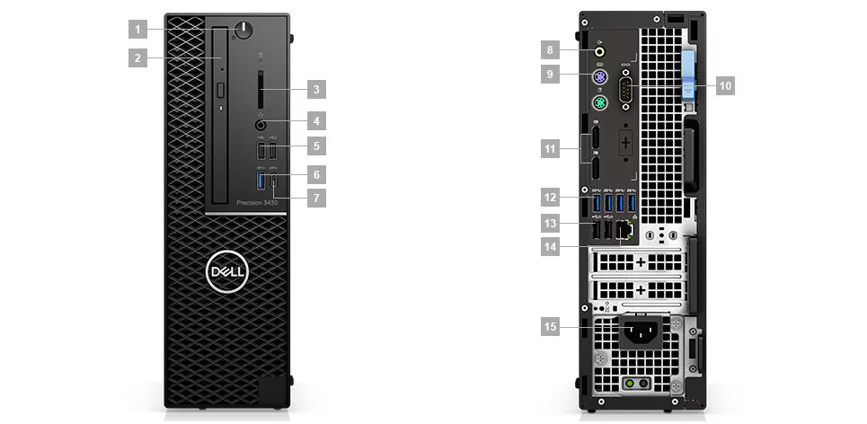 Dell Precision 3430 SFF i3-8100 8GB RAM 256GB SSD Win 11 - Very Good Refurbished - Value Gadgets